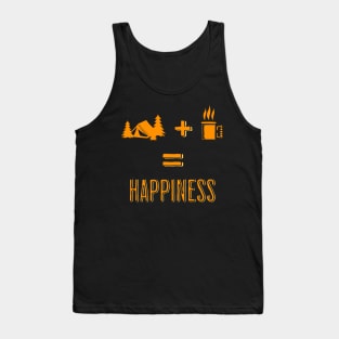 Coffee + Camping = Happiness Outdoor Adventure for coffee lovers Tank Top